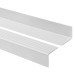 Profil schodowy PCV 50x42 mm, antypoślizgowy nosek schodowy, RGP, jasnoszary, 150 cm