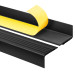 Profil schodowy PCV 48x42 mm, samoprzylepny antypoślizgowy nosek schodowy, PMW, czarny