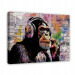 OBRAZ BANKSY MAŁPA GRAFFITI STREET ART NOWOCZESNY NA PŁÓTNIE ŚCIANĘ 100x70