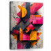 OBRAZ ABSTRAKCJA KOLOROWY FIGURY NA PŁÓTNIE DO SYPIALNI SALONU 40x30