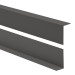 Profil kątowy PVC nierównoramienny, ochrona krawędzi, ochrona narożników, ciemnoszary