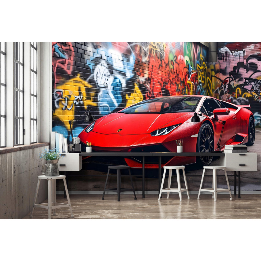 FOTOTAPETA AUTO SPORTOWE DLA CHŁOPCA MŁODZIEŻY TAPETA DLA DZIECI 400x280