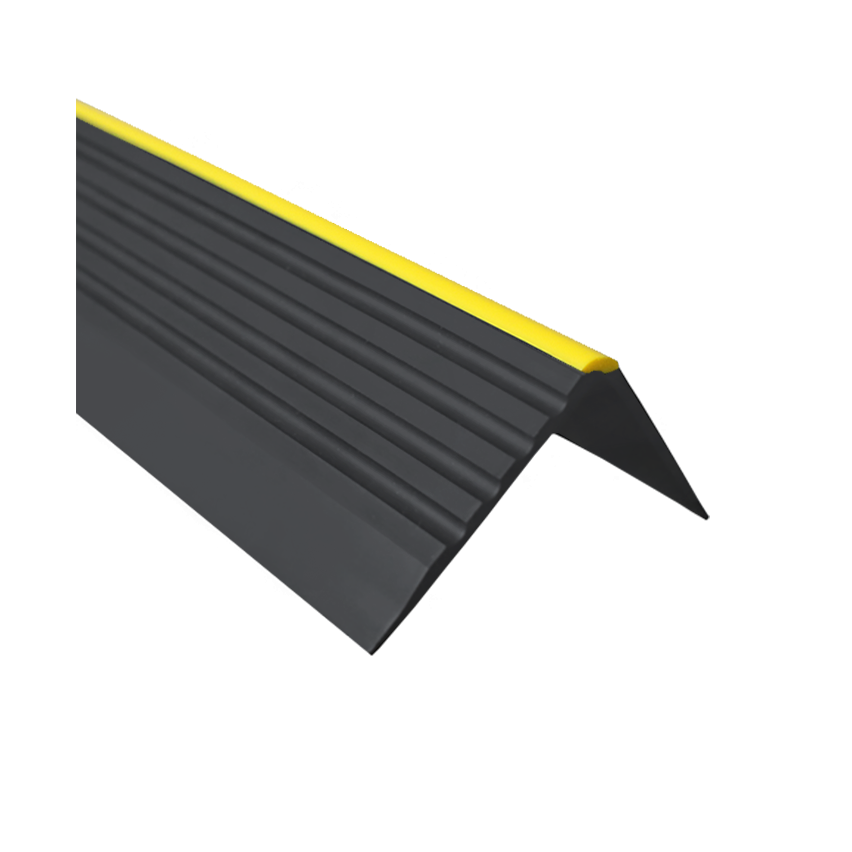 Profil na schody antypoślizgowy 55x40mm ostrzegawczy 150cm czarny