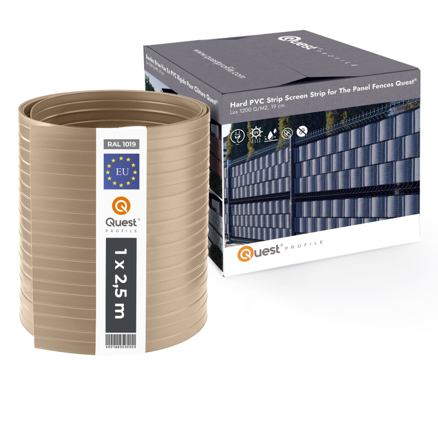 Taśma Ogrodzeniowa Quest® Lux 900 g/m2, 19cm Beżowy RAL1019