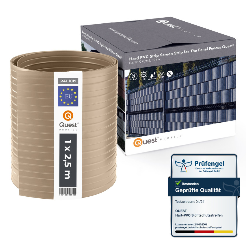 Taśma Ogrodzeniowa Quest® Lux 900 g/m2, 19cm Beżowy RAL1019