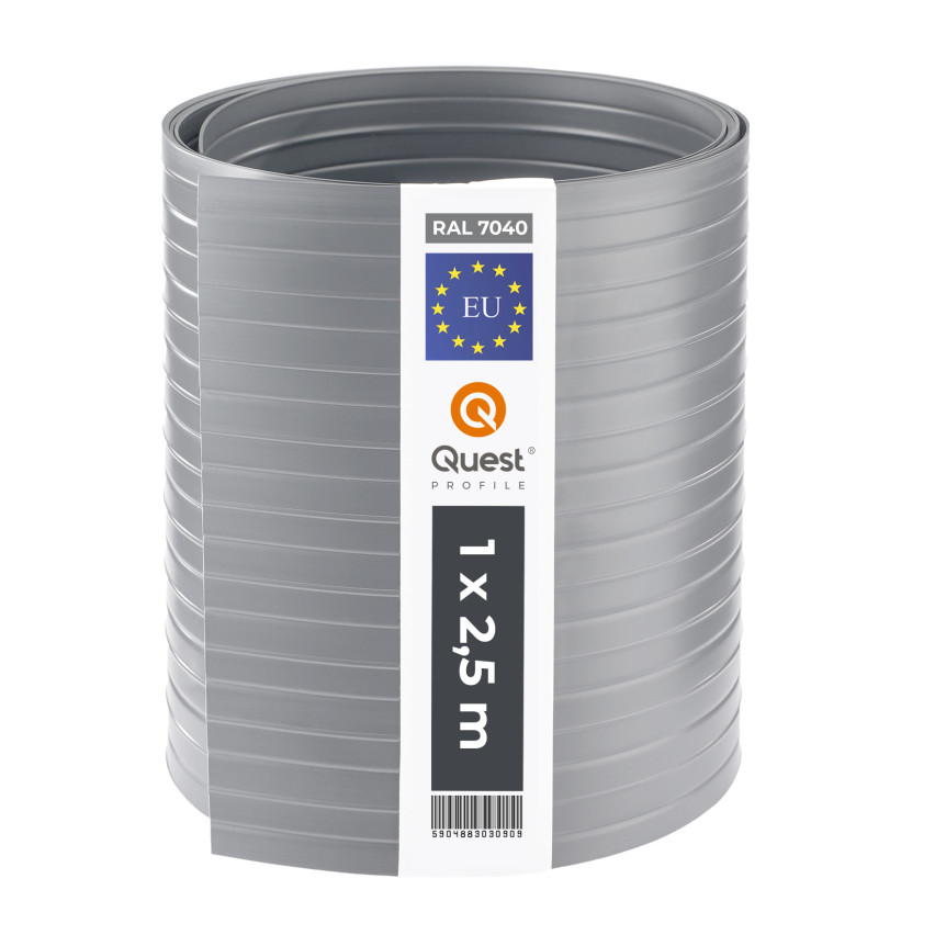 Taśma Ogrodzeniowa Quest® Lux 900 g/m2, 19cm Szara RAL 7040