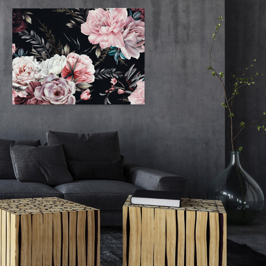 Obraz Na Płótnie KWIATY PIWONIE RÓŻE Salon 60x40