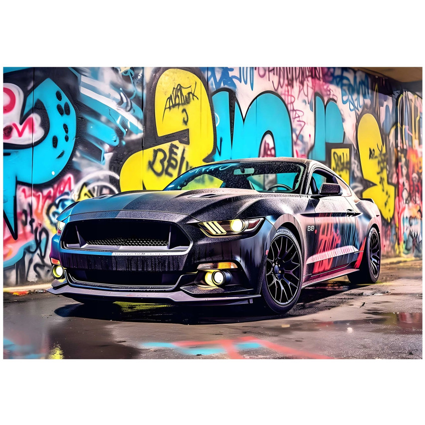 FOTOTAPETA AUTO DLA CHŁOPCA MŁODZIEŻOWA GRAFFITI TAPETA DLA DZIECI 300x210