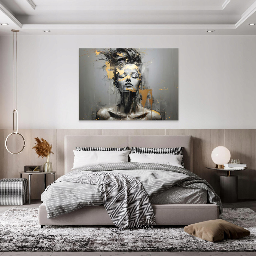 Obraz KOBIETA TWARZ ABSTRAKCJA Duży Salon 60x40
