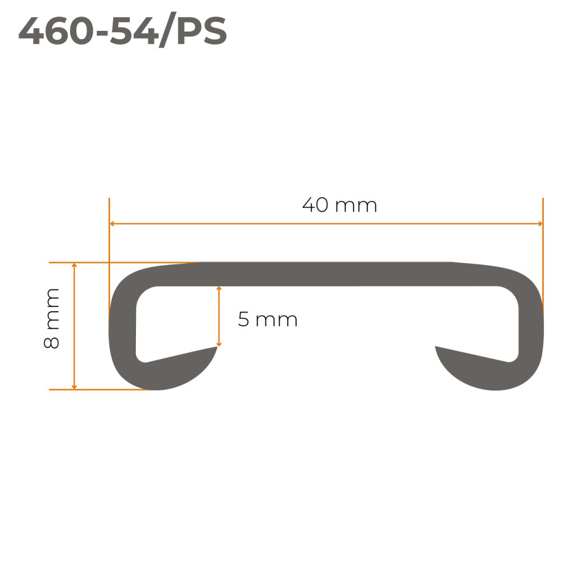 Listwa poręczowa PCV STANDARD 40x8mm biały