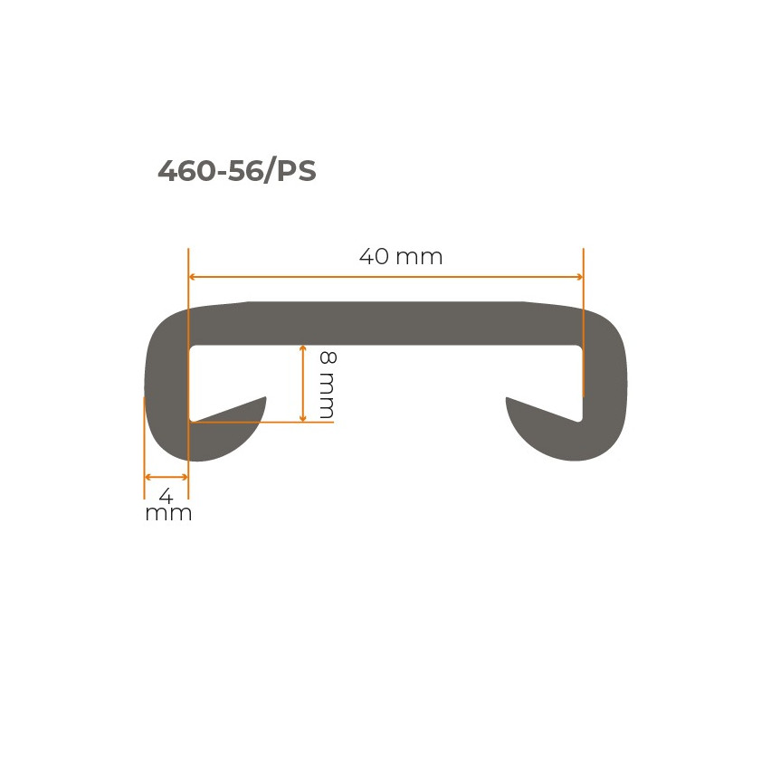Listwa poręczowa PCV PREMIUM, poręczówka 40x8mm,  1m, zielony