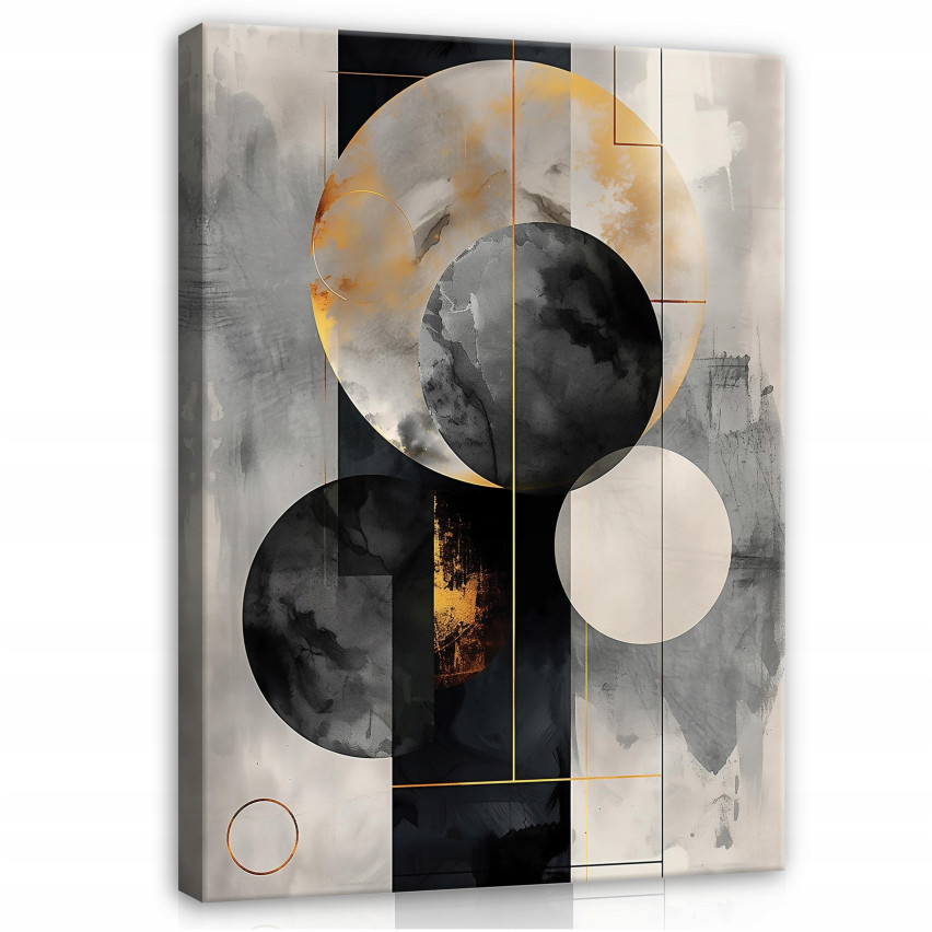 OBRAZ ART DECO ABSTRAKCJA ZŁOTO NA PŁÓTNIE ŚCIANĘ DO SYPIALNI SALONU 120x80