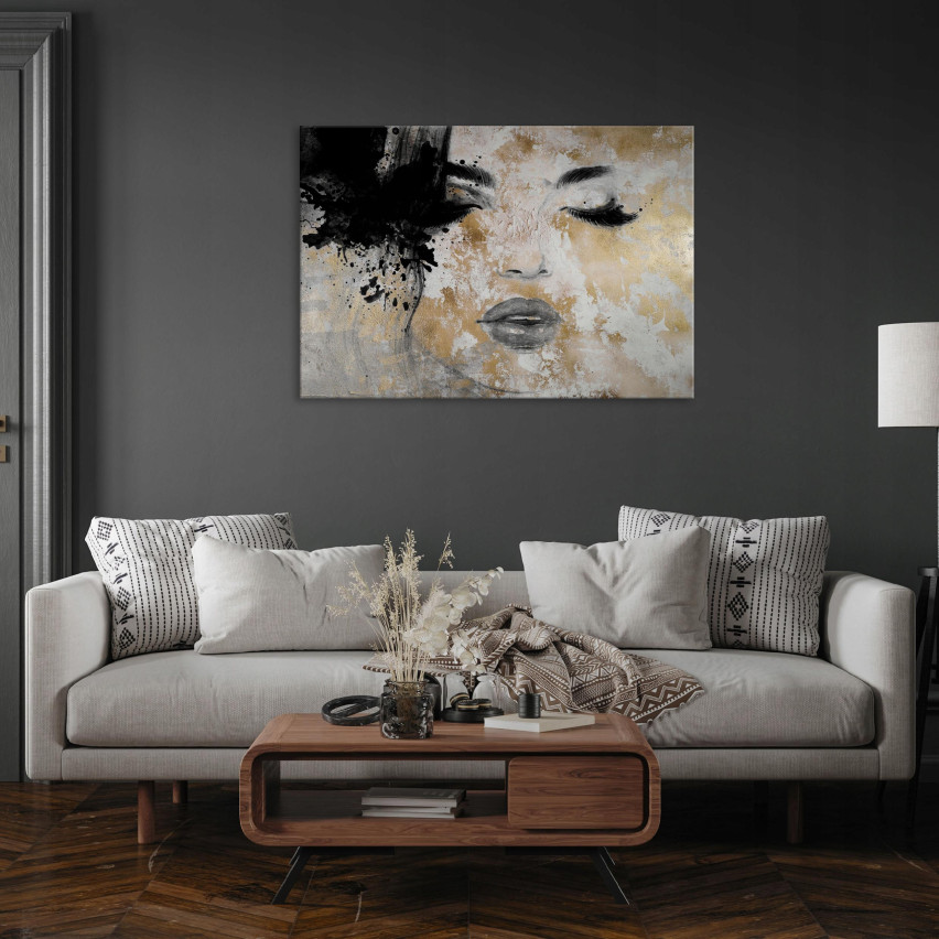 Obraz Na Płótnie TWARZ KOBIETY Abstrakcja 120x80