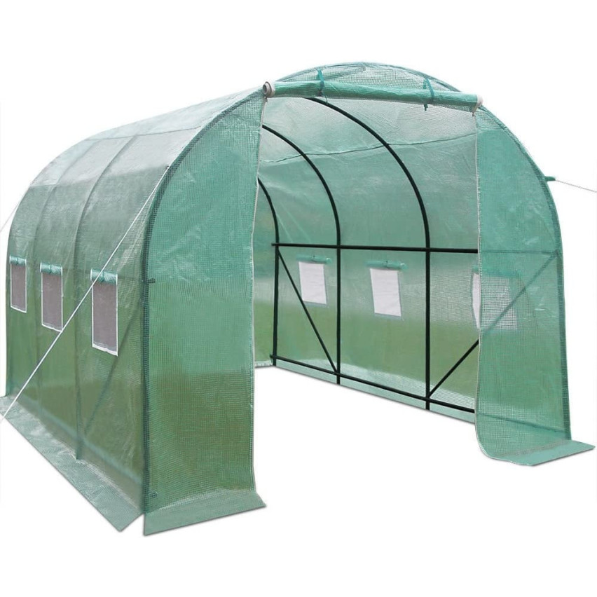 Tunel foliowy ogrodowy 3 segmentowy zielony 3 x 2 x 2 m