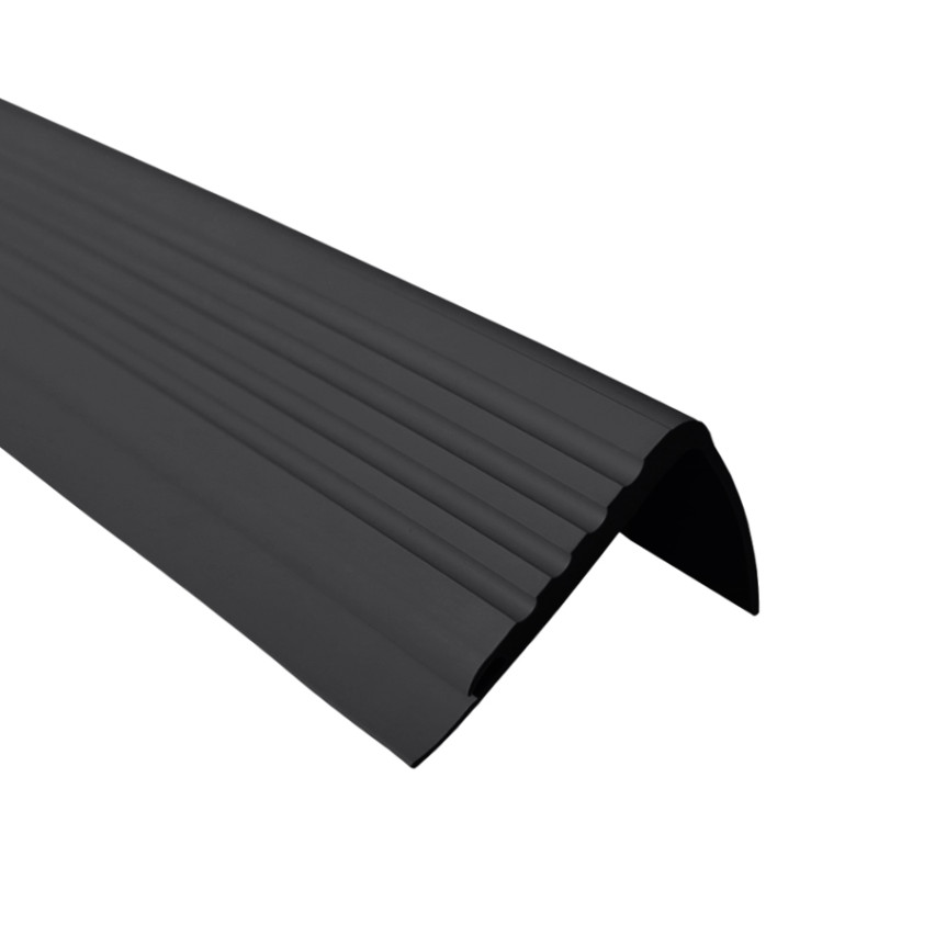 Profil schodowy antypoślizgowy z klejem 48x42mm, czarny