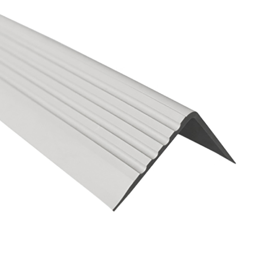 Profil schodowy antypoślizgowy z klejem 50x42mm, jasnoszary