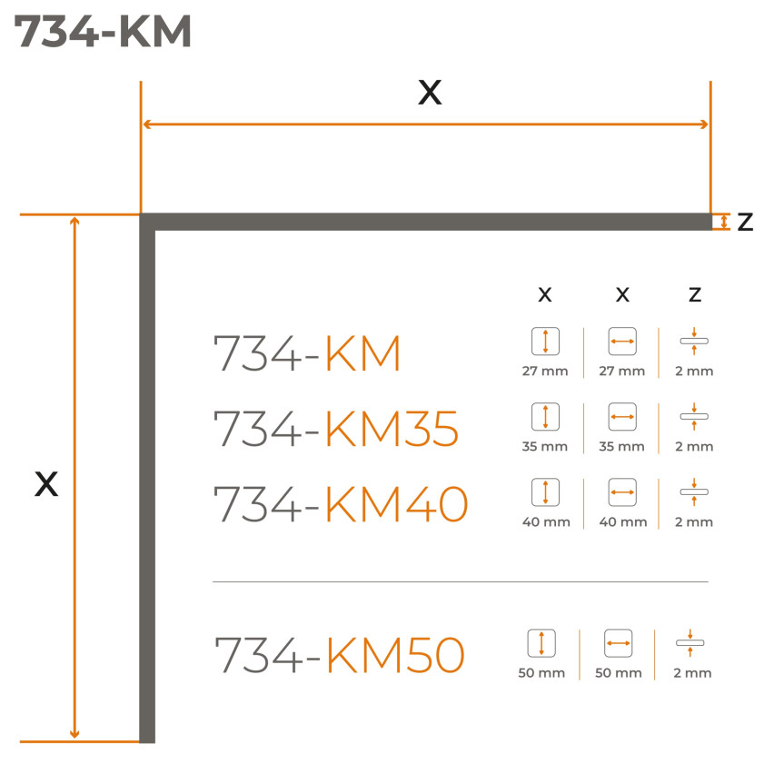 Kątownik miękki z klejem  PCV  - KM - beż