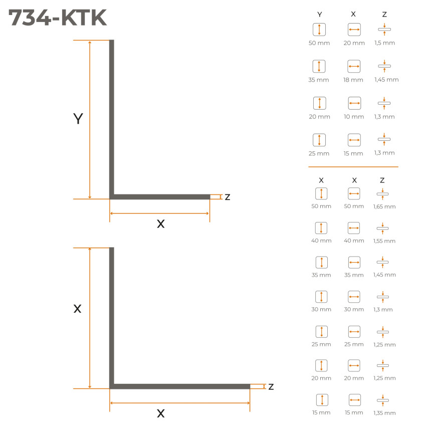 Kątownik twardy z klejem, niebieski