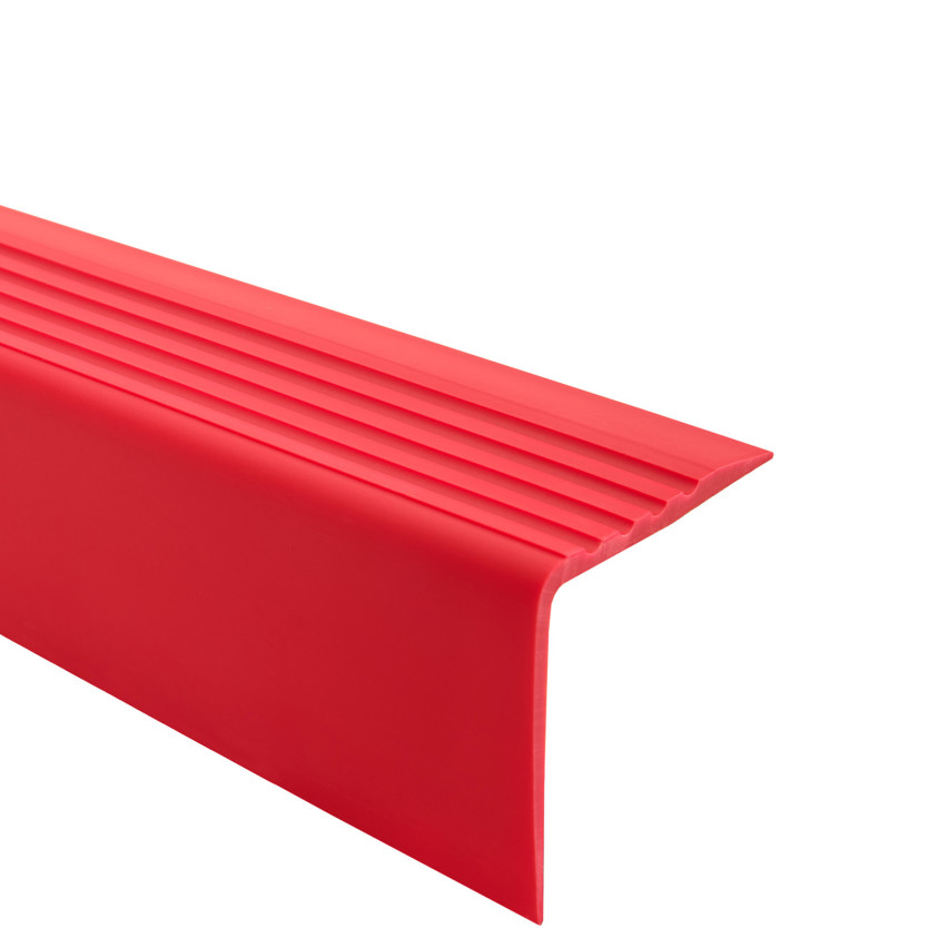 Profil schodowy antypoślizgowy z klejem 50x42mm, czerwony