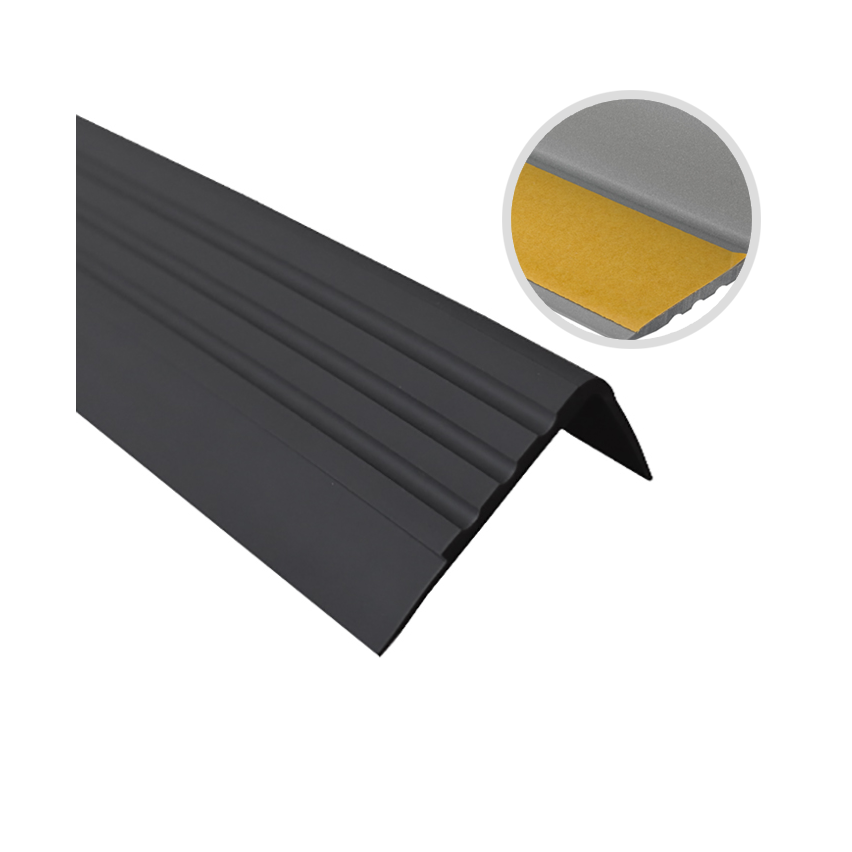 Profil schodowy antypoślizgowy z klejem 30x27mm, czarny