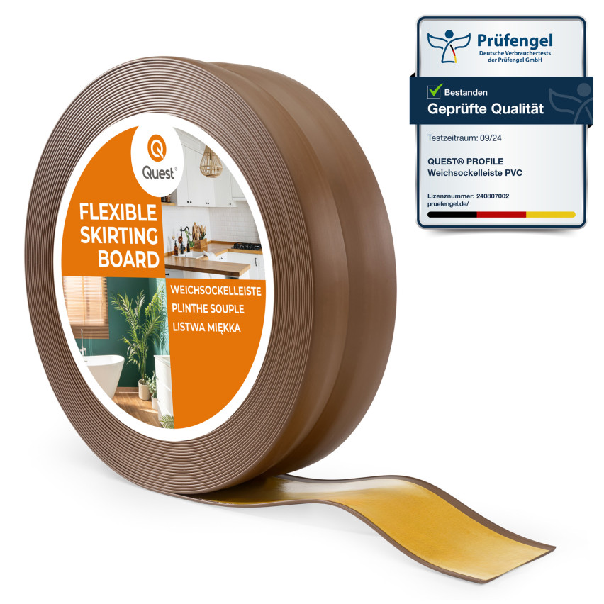 Listwa przypodłogowa samoprzylepna PCV 32x23mm Ciemny brąz