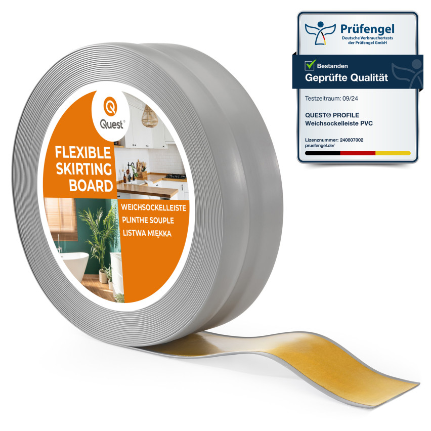 Listwa przypodłogowa samoprzylepna PCV 32x23mm szary