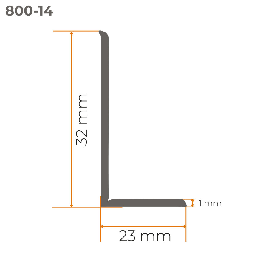 Listwa przypodłogowa samoprzylepna PCV 32x23mm dąb rustykalny