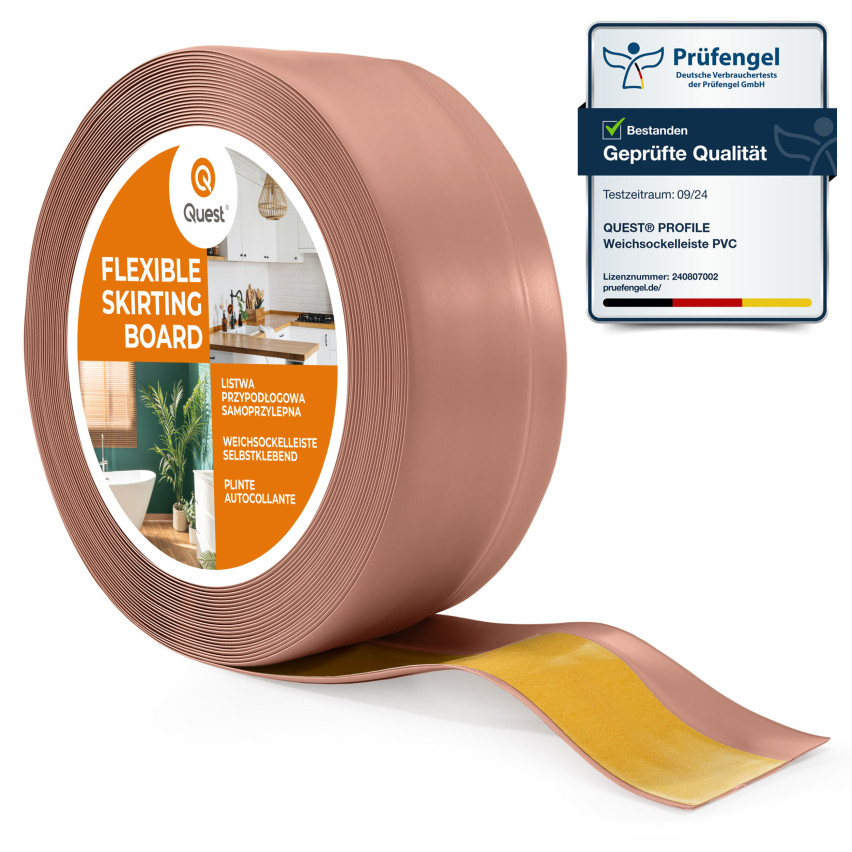 Listwa przypodłogowa samoprzylepna PCV 50x20mm jasny brąz