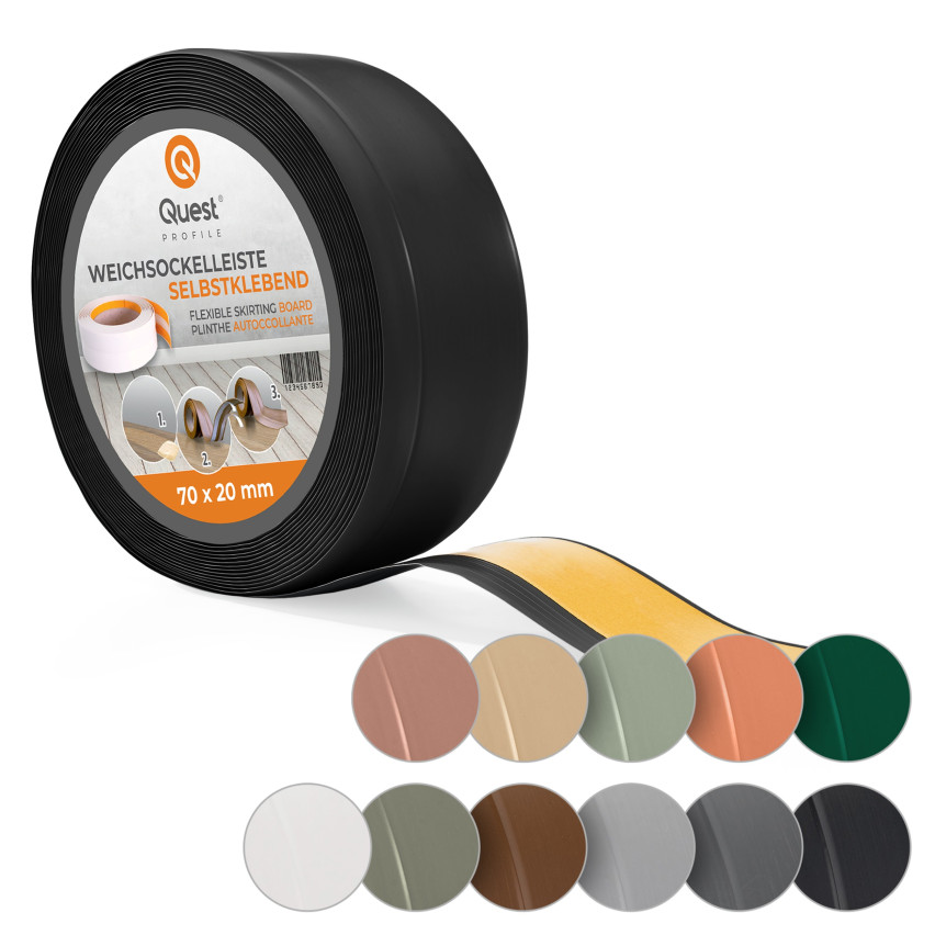 Listwa przypodłogowa samoprzylepna PCV 70x20mm brąz