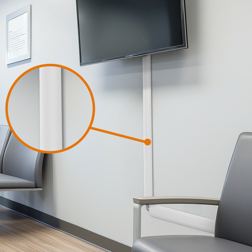Listwa kablowa maskująca samoprzylepna PCV – 200 cm, trapezowa, czarny