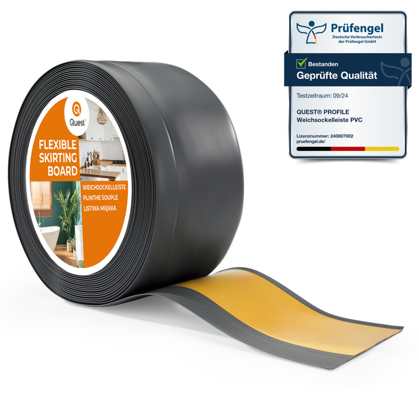 Listwa przypodłogowa samoprzylepna PCV 100x25mm ciemnoszary