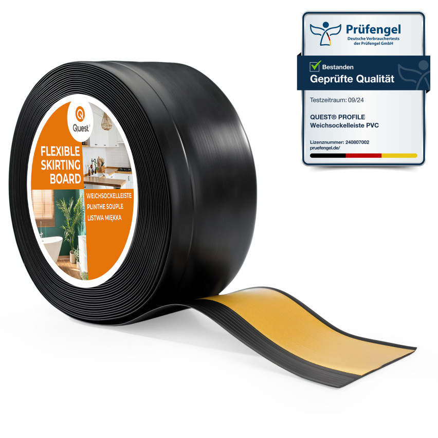 Listwa przypodłogowa samoprzylepna PCV 100x25mm czarna