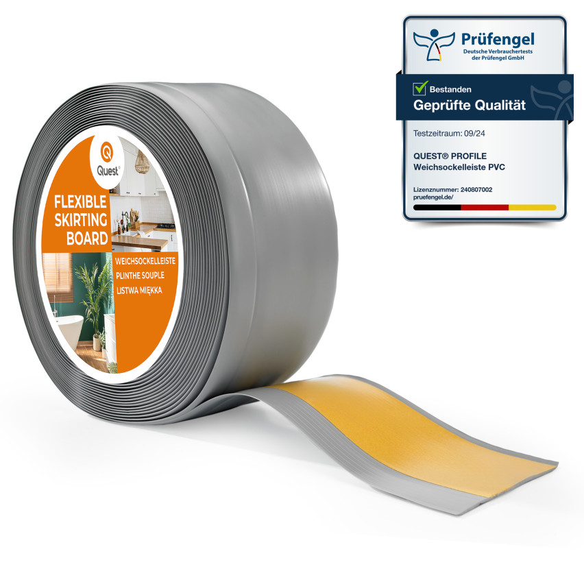 Listwa przypodłogowa samoprzylepna PCV 100x25mm szara