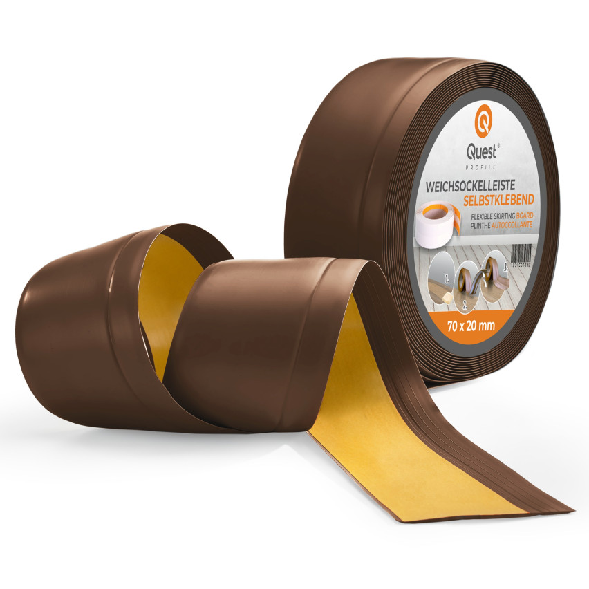 Listwa przypodłogowa samoprzylepna PCV 70x20mm brąz