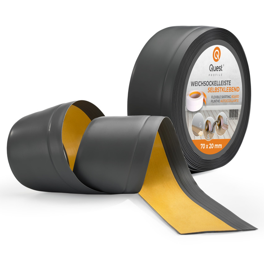 Listwa przypodłogowa samoprzylepna PCV 70x20mm ciemnoszary