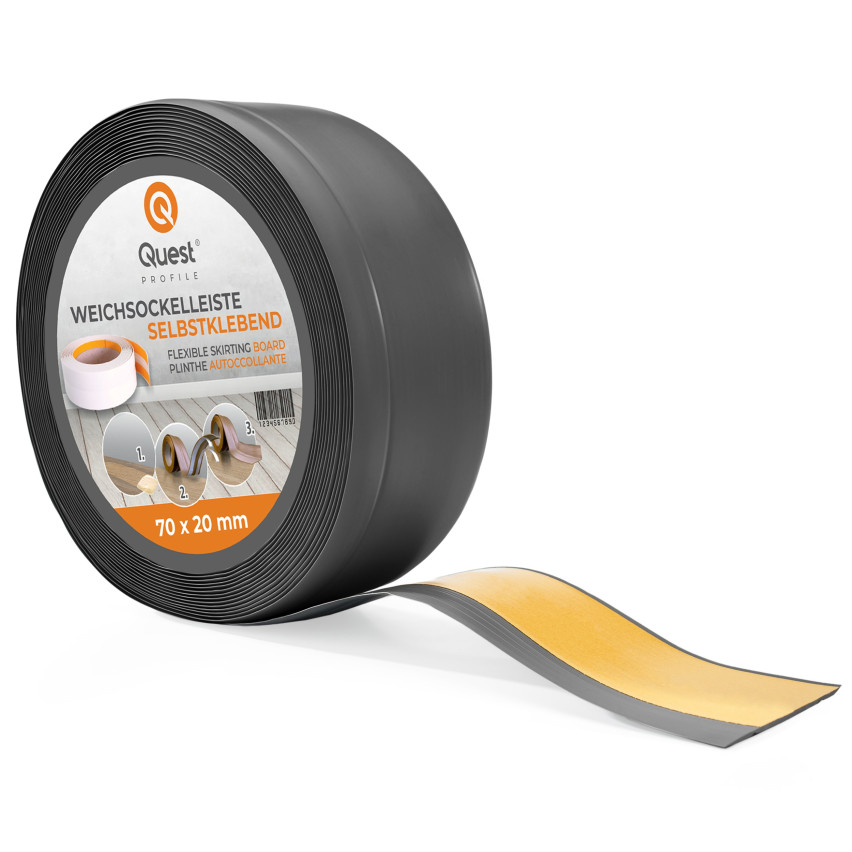 Listwa przypodłogowa samoprzylepna PCV 70x20mm ciemnoszary