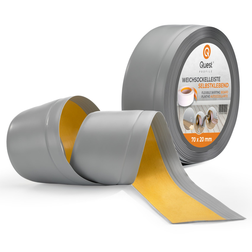 Listwa przypodłogowa samoprzylepna PCV 70x20mm szary