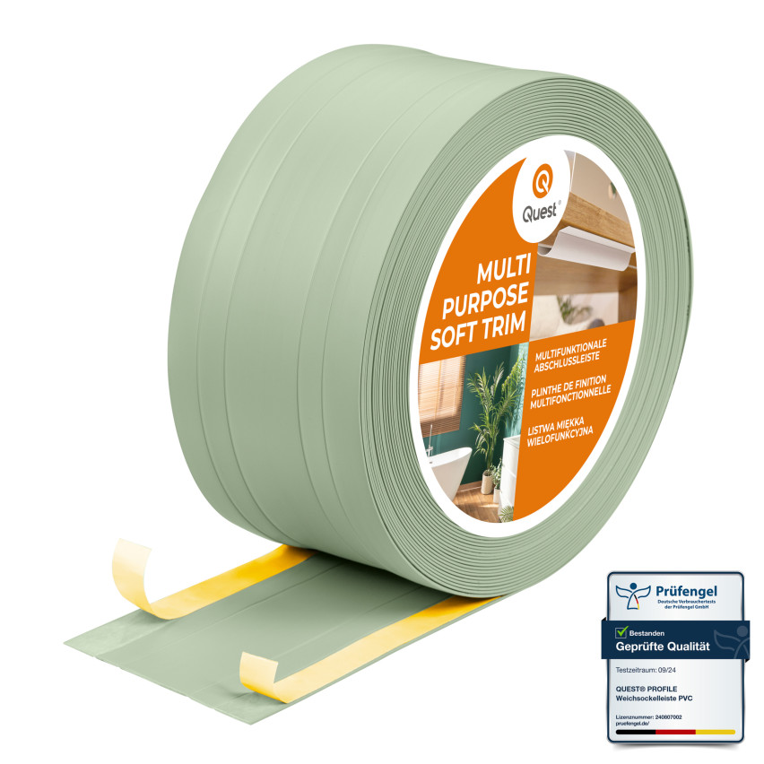 Listwa wielofunkcyjna z PCV 2in1 – samoprzylepny panel wykończeniowy, 110 mm, jasnozielony