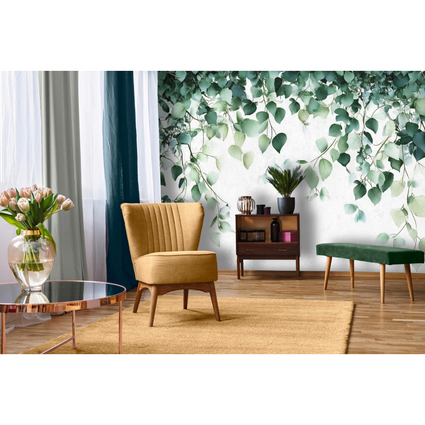 FOTOTAPETA LIŚCIE ZIELONE NATURA KUCHNIA SYPIALNIA SALON TAPETA 300x210
