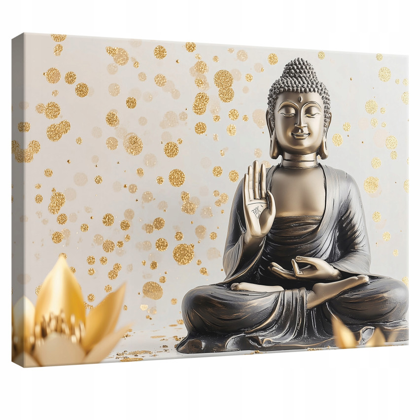 OBRAZ NA PŁÓTNIE ŚCIANĘ ABSTRAKCJA BUDDA DO SYPIALNI SALONU KUCHNI 100x70