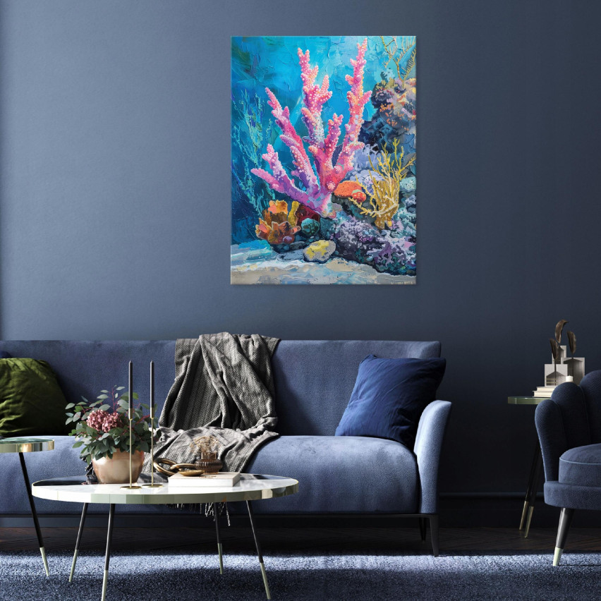 OBRAZ RAFA KORALOWA OCEAN MORZE SYPIALNIA SALON NA PŁÓTNIE ŚCIANĘ 40x30
