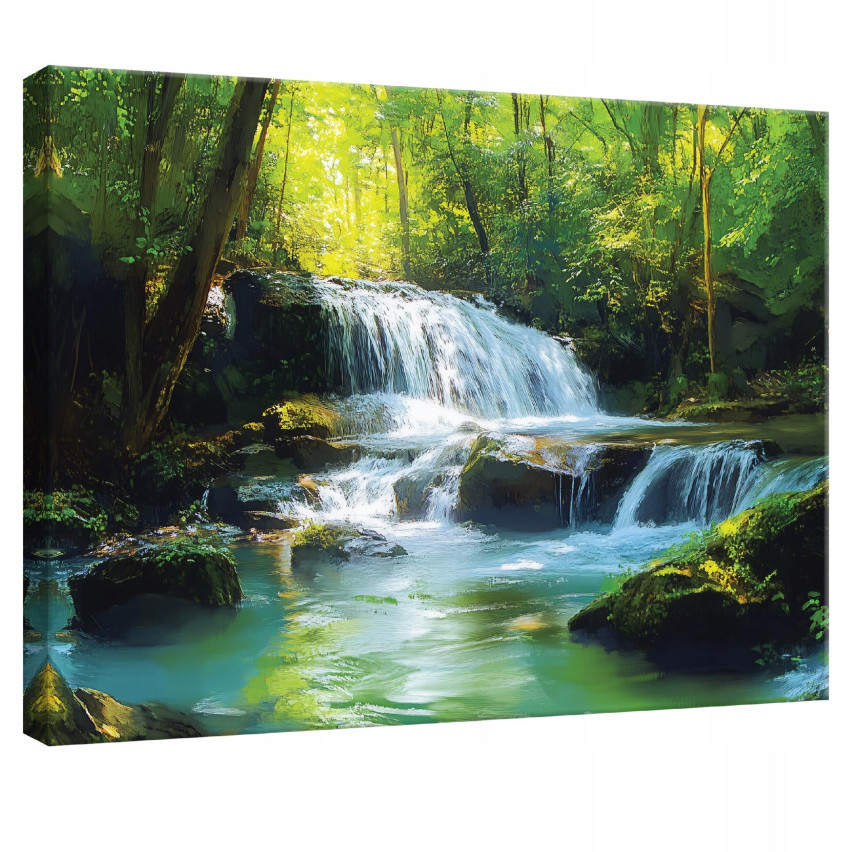 OBRAZ NA PŁÓTNIE ŚCIANĘ WODOSPAD NATURA DO SYPIALNI SALONU KUCHNI 60x40