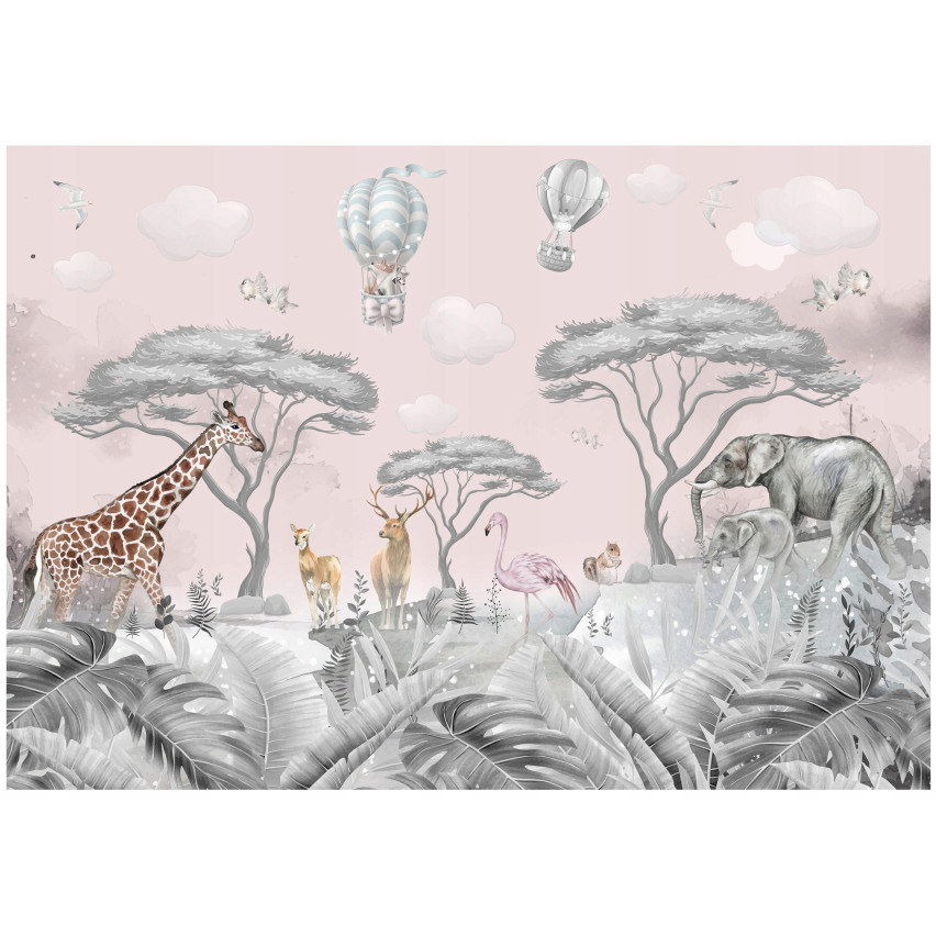 FOTOTAPETA DLA DZIECI SAFARI ZWIERZĘTA TAPETA DO POKOJU DZIECIĘCEGO 250x175