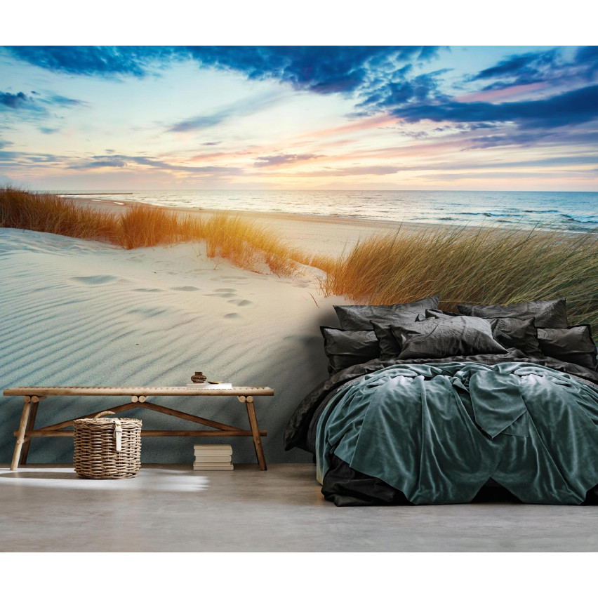 FOTOTAPETA PLAŻA MORZE WYDMY DO SYPIALNI SALONU TAPETA ŚCIENNA 250x175