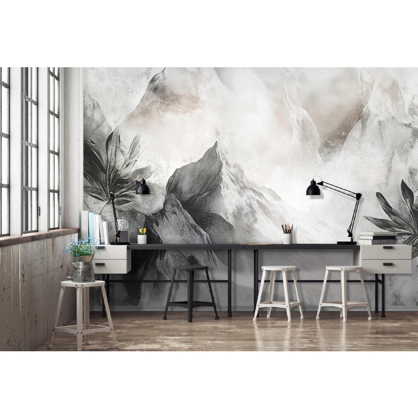 FOTOTAPETA KWIATY BETON NA FLIZELINIE DO SYPIALNI SALONU TAPETA 350x250