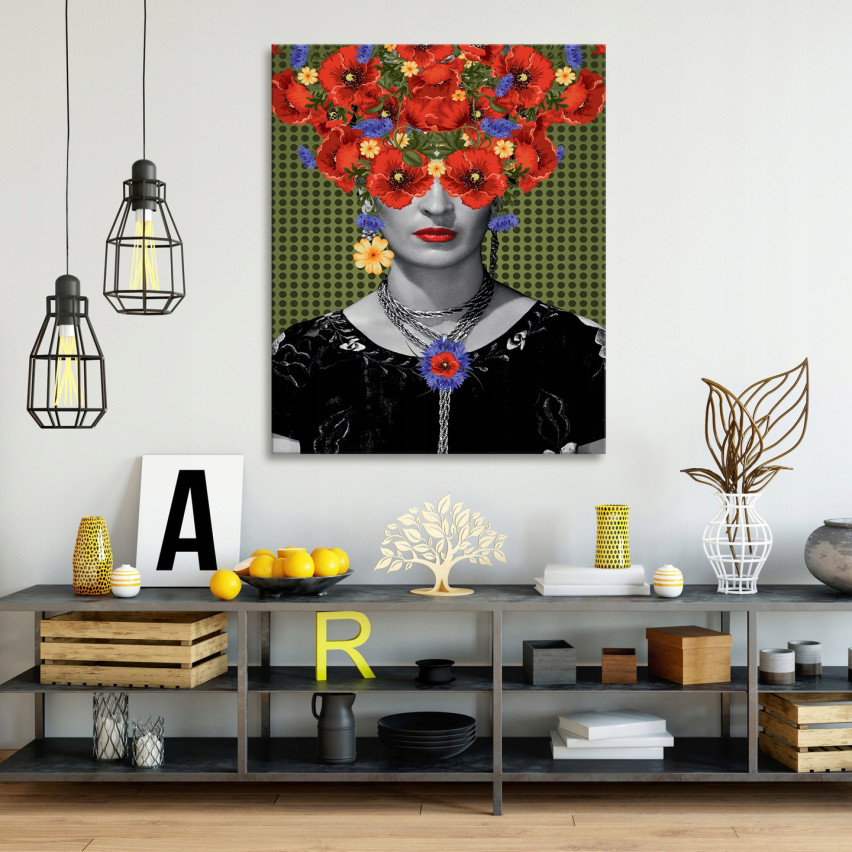 Obraz Frida Kahlo Do Salonu Duży Nowoczesny 100x70