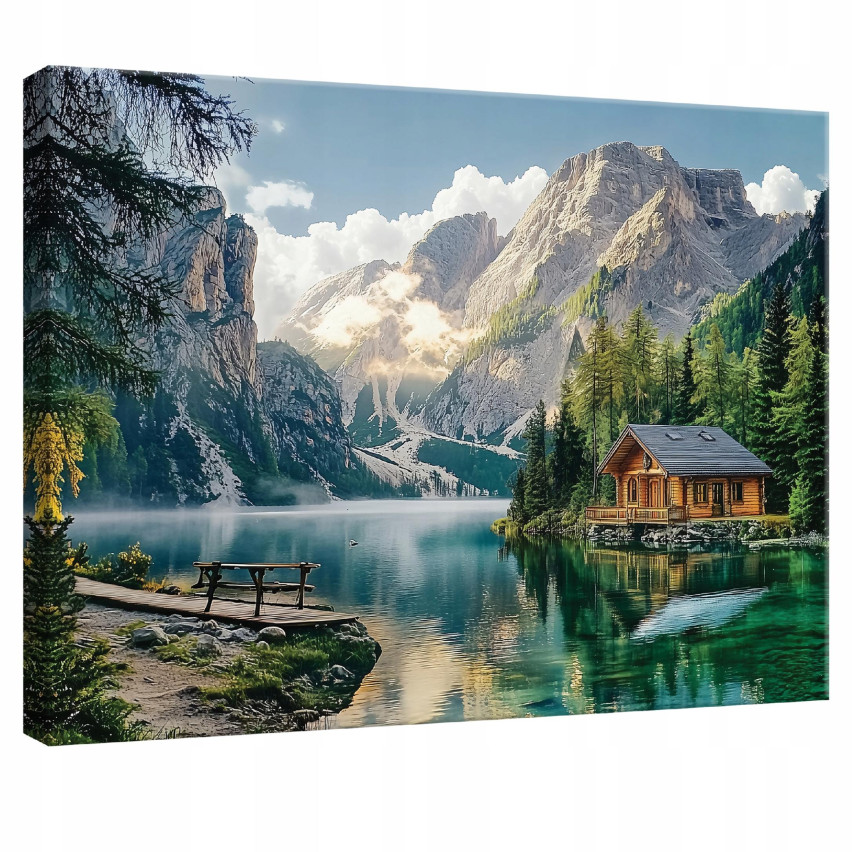 OBRAZ NA PŁÓTNIE ŚCIANĘ GÓRY NATURA WIDOK DO SYPIALNI SALONU KUCHNI 120x80