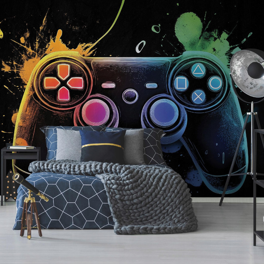 FOTOTAPETA DLA CHŁOPCA DZIECI GAMING TAPETA MŁODZIEŻOWA GRAFFITI 350x250