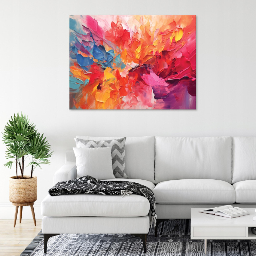 OBRAZ ABSTRAKCJA KOLOROWY SZTUKA NA PŁÓTNIE ŚCIANĘ SYPIALNIA SALON 60x40