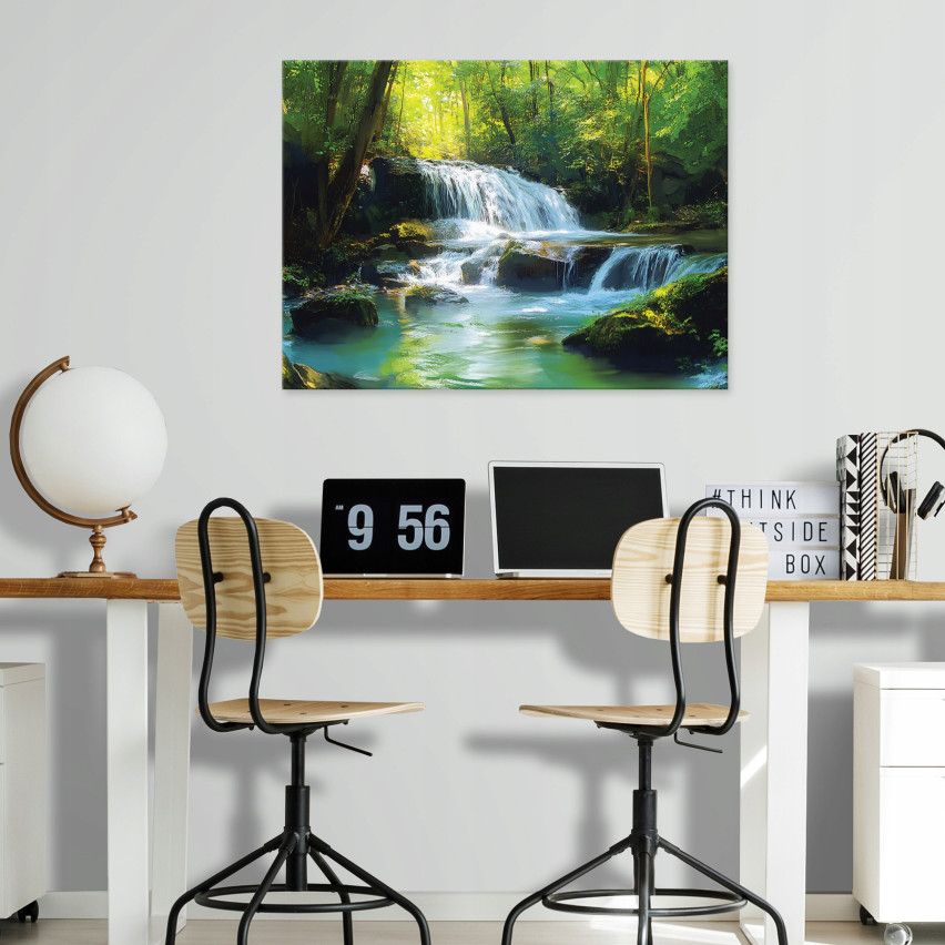 OBRAZ NA PŁÓTNIE ŚCIANĘ WODOSPAD NATURA DO SYPIALNI SALONU KUCHNI 60x40